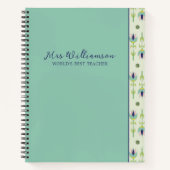 明るいモダンフローラ先生スパイラルノートブック ノートブック (正面)