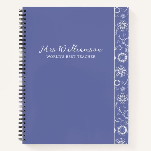 明るいモダンフローラ先生スパイラルノートブック ノートブック (正面)