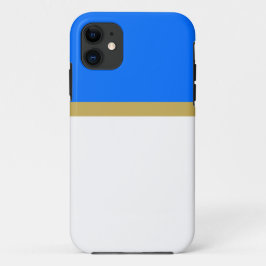 明るいモダンブ航海のルーホワイト色ブロック iPhone 11 ケース