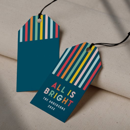 明るいモダンミニマルシンプル家族のクリスマス ギフトタグ