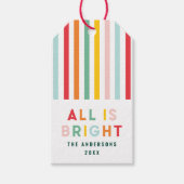 明るいモダンミニマルシンプル家族のクリスマス ギフトタグ (正面)