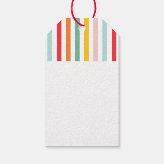 明るいモダンミニマルシンプル家族のクリスマス ギフトタグ (裏面)