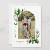 明るいモダンメリークリスマスフォトカード シーズンカード (正面)