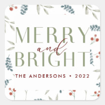 明るいモダンメリークリスマス植物家族