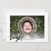 明るいモダンメリータイポグラフィのクリスマス写真 シーズンカード (正面)