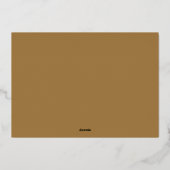 明るいモダンメリータイポグラフィ3はっきりしたフォトゴールデン 箔シーズンカード (裏面)