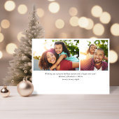 明るいモダンメリー写真クリスマス シーズンカード