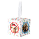 明るいモダン写メリー真記念 キューブオーナメント (正面アングル)