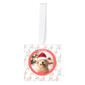 明るいモダン写メリー真記念 キューブオーナメント (正面)