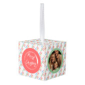 明るいモダン写メリー真記念 キューブオーナメント (裏面アングル)