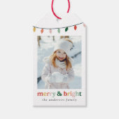 明るいモダン写真の休日 ギフトタグ (正面)