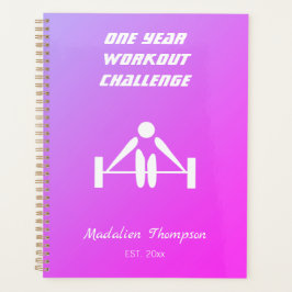 明るいモダン実用勾配トレーニング紫 プランナー手帳