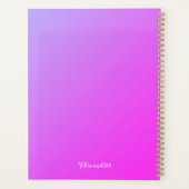 明るいモダン実用勾配トレーニング紫 プランナー手帳 (裏面)