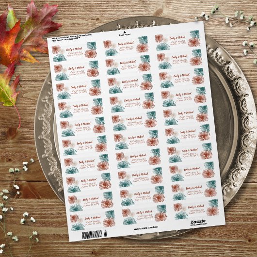 明るいモダン抽象芸術ダークティール(緑がかった色)、銅、ビスク ラベル