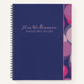 明るいモダン抽象芸術先生スパイラルノートブック ノートブック (正面)