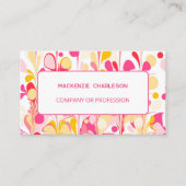 明るいモダン抽象芸術大理石パターン 名刺 (正面)