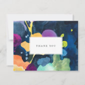 明るいモダン抽象芸術絵を描パターン ノートカード (正面)