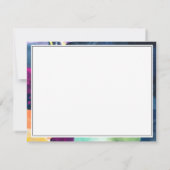 明るいモダン抽象芸術絵を描パターン ノートカード (裏面)