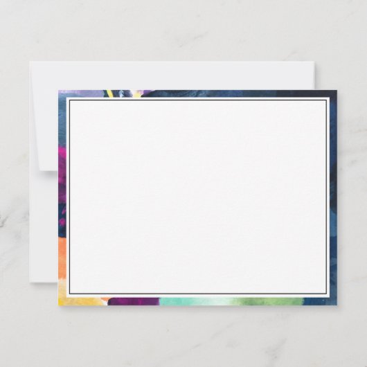 明るいモダン抽象芸術絵を描パターン ノートカード