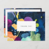 明るいモダン抽象芸術絵を描パターン ノートカード (正面/裏面)