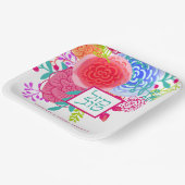 明るいモダン水カラーフローラマゼルトフ ペーパープレート (傾斜あり)