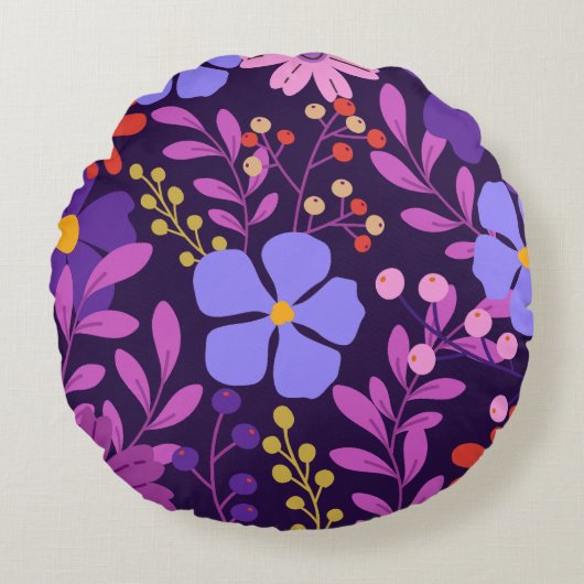 明るいモダン熱帯円枕 ラウンドクッション (正面)