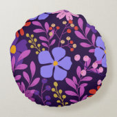 明るいモダン熱帯円枕 ラウンドクッション (裏面)