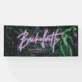 明るいモダン紫のネオガーリーバチェロレッテバンク 横断幕 (横)