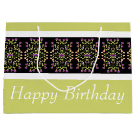 明るいモダン緑 ラージペーパーバッグ