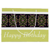 明るいモダン緑 ラージペーパーバッグ (裏面)