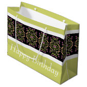 明るいモダン緑 ラージペーパーバッグ (正面アングル)