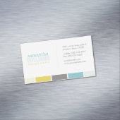 明るいモダン色のブロック マグネット名刺 (インサイチュ)