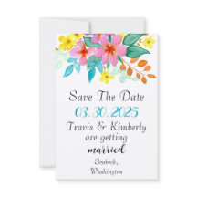 明るいモダン色の水彩花模様