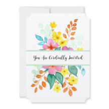 明るいモダン色の水彩花模様