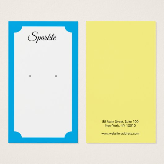 明るいモダン色はっきりしたイヤリングディスプレイカード (正面&裏面)