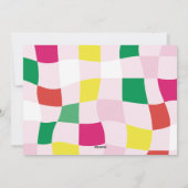 明るいモダン色数々のの丸の写真ハッピー シーズンカード (裏面)