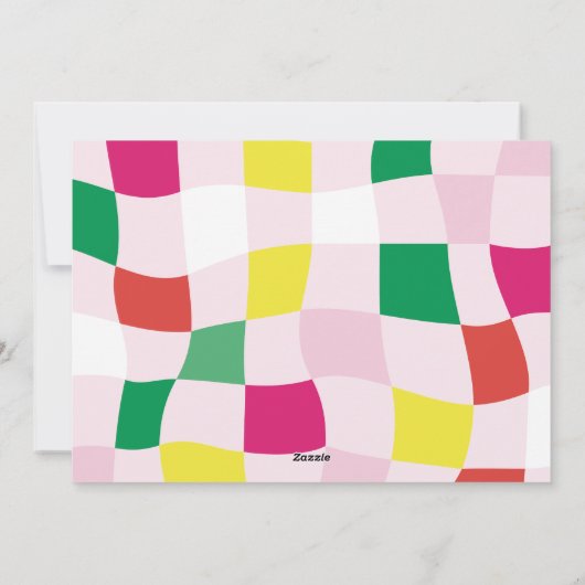 明るいモダン色数々のの丸の写真ハッピー シーズンカード (裏面)