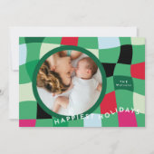 明るいモダン色数々のの丸の写真Happiest シーズンカード (正面)