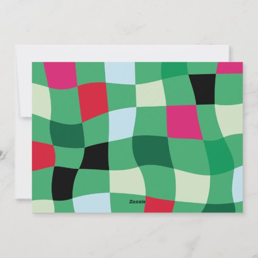 明るいモダン色数々のの丸の写真Happiest シーズンカード (裏面)