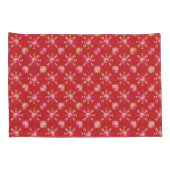 明るいモダン赤の幾何形状パターン 枕カバー (裏面-右)