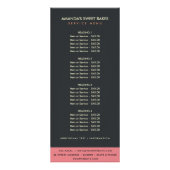 明るいモダン赤はっきりしたピンクベーカリー価格サービス ラックカード (正面)