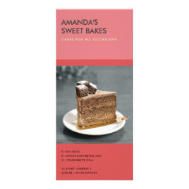 明るいモダン赤はっきりしたピンクベーカリー価格サービス ラックカード