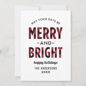 明るいモダン赤メリーいバッファローのプレイド シーズンカード (正面)