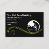 明るいモダン車詳細名刺デザイン 名刺 (正面)