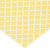 明るいモダン黄色のクローバー幾何学的パターン ショートテーブルランナー (コーナー)
