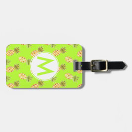 明るいモノグラムのトロピカルパイン色彩の鮮やかアップルパターン ラゲッジタグ