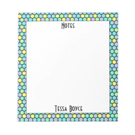 明るいモノグラムのネオンカラフルパタモダンーン ノートパッド