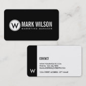 明るいモノグラムの名刺 名刺 (正面/裏面)