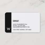 明るいモノグラムの名刺 名刺 (裏面)