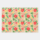 明るいユニークとクリスマス ラッピングペーパーシート (正面3)